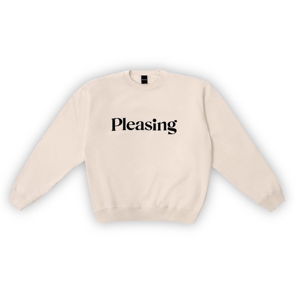 Pleasing Tops - Pleasing by Harry Styles Cream Crewneck Sweatshirt Size Small